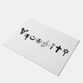 Equality Symbols Light Door Mat Fußmatte (Schrägansicht)