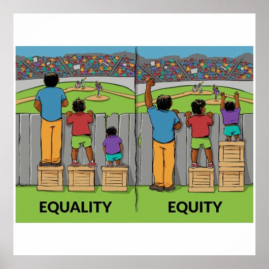 Equality vs Equity – Inspiring Social Justice Poster (Vorne)