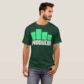 Equalizer Bars Distressed Music Producer T-Shirt (Vorne ganz)
