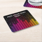 Equalizer Disco-Lichter Musiklautstärke Benutzerde Rechteckiger Pappuntersetzer (angewinkelt)