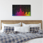 Equalizer Disco-Lichter Musiklautstärke Leinwanddruck (Insitu (Schlafzimmer))