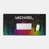 Equalizer Disco-Lichter Musiklautstärke Personalis Schreibtischunterlage (Tastatur & Maus)