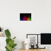 Equalizer Disco-Lichter Musiklautstärke Poster (Heimbüro)