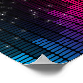 Equalizer Disco-Lichter Musiklautstärke Poster (Ecke)