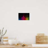 Equalizer Disco-Lichter Musiklautstärke Poster (Küche)