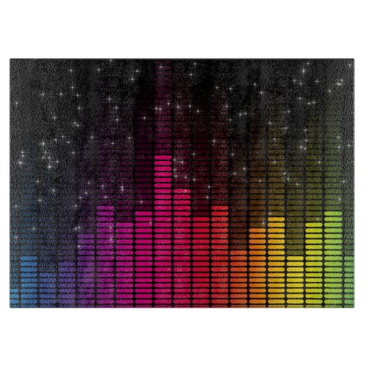 Equalizer Disco-Lichter Musiklautstärke Schneidebrett (Vorderseite)