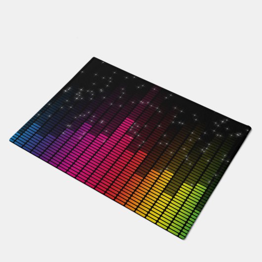Equalizer Disco Lights Music Volume Fußmatte (Schrägansicht)