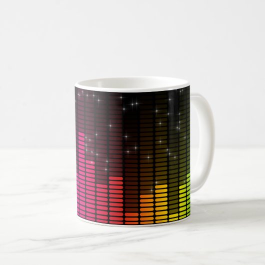 Equalizer Disco Lights Music Volume Kaffeetasse (VorderseiteRechts)