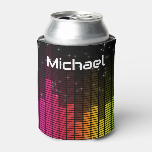Equalizer Disco Lights Music Volume Personalised Dosenkühler (Kanne Vorderseite)