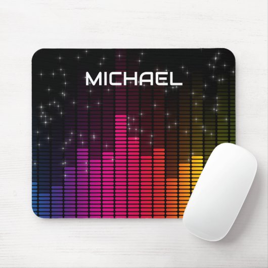 Equalizer Disco Lights Music Volume Personalised Mousepad (Mit Mouse)