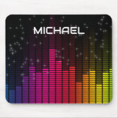 Equalizer Disco Lights Music Volume Personalised Mousepad (Vorne)