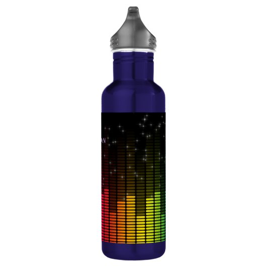 Equalizer Disco Lights Music Volume Personalisiert Edelstahlflasche (Rechts)