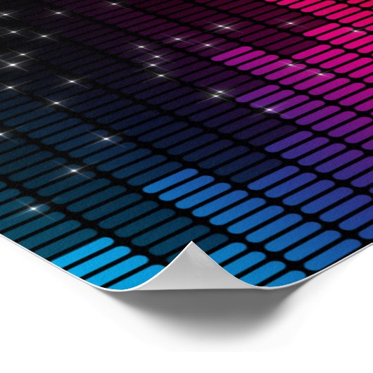 Equalizer Disco Lights Music Volume Poster (Ecke)