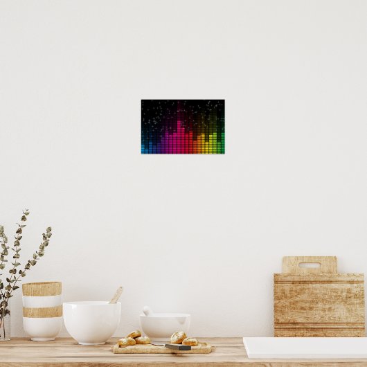 Equalizer Disco Lights Music Volume Poster (Küche)