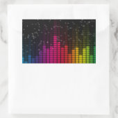 Equalizer Disco Lights Music Volume Rechteckiger Aufkleber (Tasche)