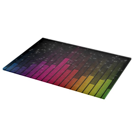 Equalizer Disco Lights Music Volume Schneidebrett (Ecke)