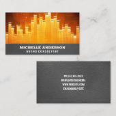 Equalizer Light Background | Lederuntergrund Visitenkarte (Vorne/Hinten)