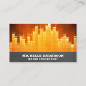 Equalizer Light Background | Lederuntergrund Visitenkarte (Vorderseite)