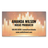 Equalizer Light Background Magnetische Visitenkarte (Vorderseite)