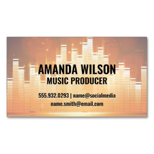Equalizer Light Background Magnetische Visitenkarte