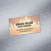 Equalizer Light Background Magnetische Visitenkarte (Beispiel)