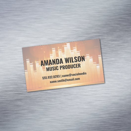 Equalizer Light Background Magnetische Visitenkarte (Beispiel)