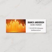 Equalizer Light Background Mini Visitenkarte (Vorderseite)