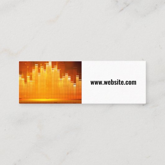 Equalizer Light Background Mini Visitenkarte (Rückseite)