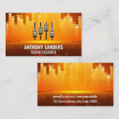 Equalizer Light Background | Mixer-Symbol Visitenkarte (Vorne/Hinten)