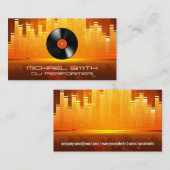 Equalizer Light Background | Vinyl Platte Visitenkarte (Vorne/Hinten)