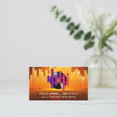 Equalizer Light Background | Vinyl Record Music Visitenkarte (Stehend Vorderseite)