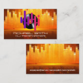 Equalizer Light Background | Vinyl Record Music Visitenkarte (Vorne/Hinten)