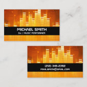 Equalizer Light Background Visitenkarte (Vorne/Hinten)