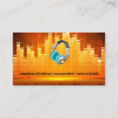 Equalizer Light Background Visitenkarte (Rückseite)