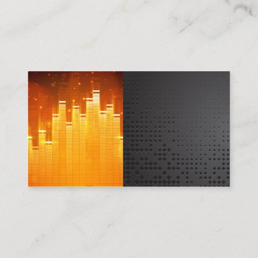 Equalizer Light Background Visitenkarte (Rückseite)