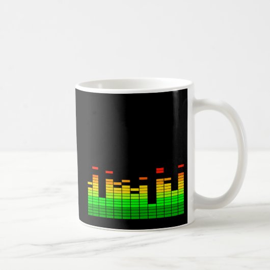 Equalizer Vibes vom Beat of DJ Music Graphic Kaffeetasse (Rechts)