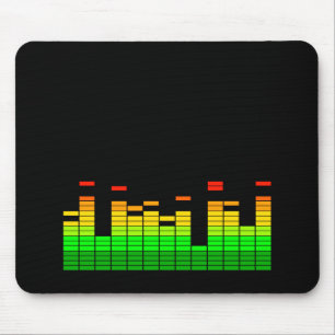 Equalizer Vibes vom Beat of DJ Music Graphic Mousepad