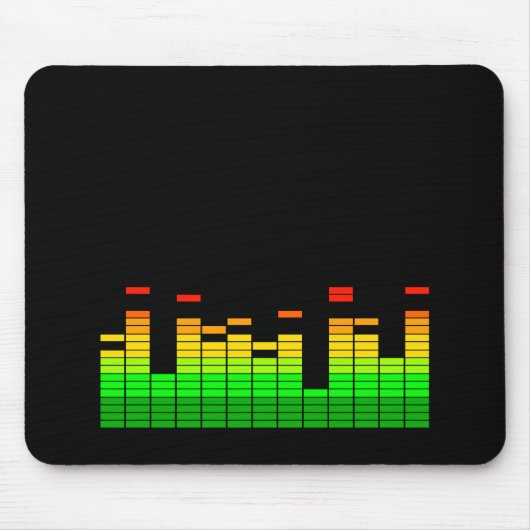 Equalizer Vibes vom Beat of DJ Music Graphic Mousepad (Vorne)