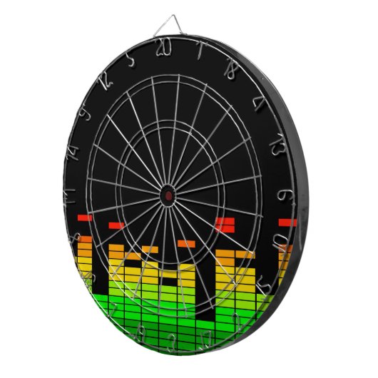 Equalizer Vibes von der Beat of DJ Music Black Dartscheibe (Vorderseite rechts)