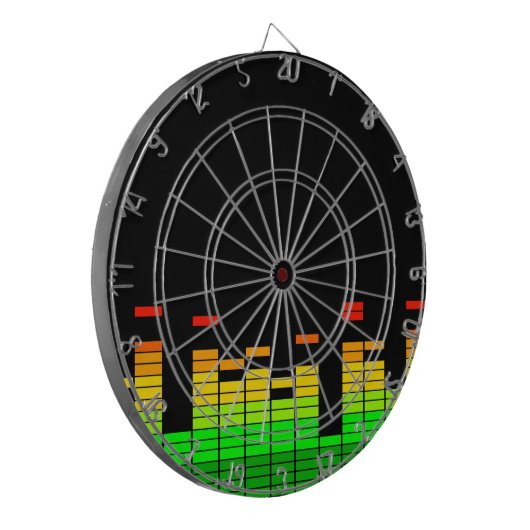 Equalizer Vibes von der Beat of DJ Music Black Dartscheibe (Vorderseite Links)