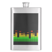 Equalizer Vibes von der Beat of DJ Music Black Flachmann (Vorderseite)