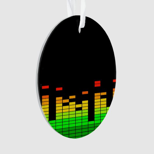 Equalizer Vibes von der Beat of DJ Music Black Ornament (Vorderseite)