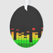 Equalizer Vibes von der Beat of DJ Music Black Ornament (Vorderseite)