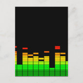 Equalizer Vibes von der Beat of DJ Music Black Postkarte (Vorderseite)