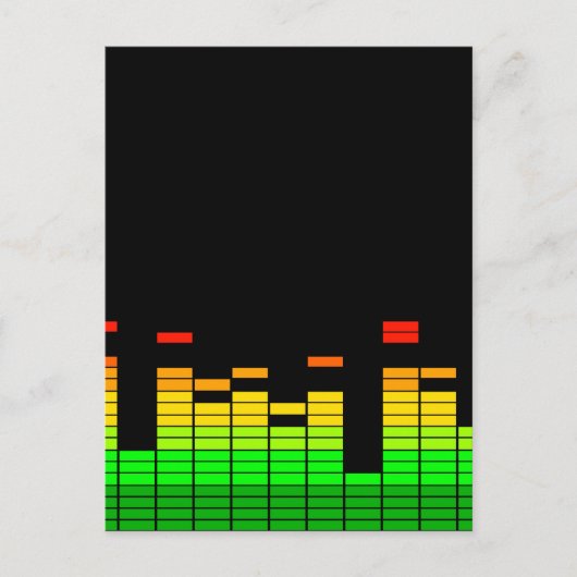 Equalizer Vibes von der Beat of DJ Music Black Postkarte (Vorderseite)