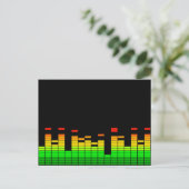 Equalizer Vibes von der Beat of DJ Music Black Postkarte (Stehend Vorderseite)