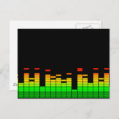 Equalizer Vibes von der Beat of DJ Music Black Postkarte (Vorne/Hinten)
