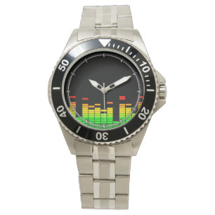 Equalizer Vibes von der Beat of DJ Music Dekoratio Armbanduhr