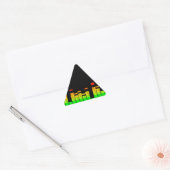 Equalizer Vibes von der Beat of DJ Music Dekoratio Dreieckiger Aufkleber (Umschlag)