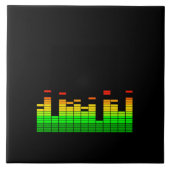 Equalizer Vibes von der Beat of DJ Music Dekoratio Fliese (Vorderseite)